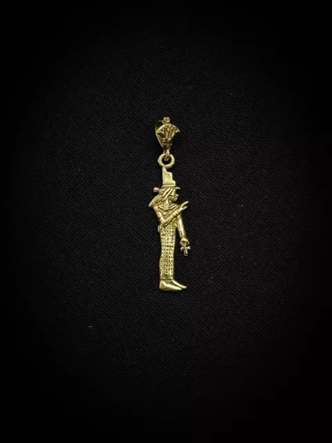 Ancient Egyptian Goddess Isis Pendant from Brass ,Handmade Winged Goddess Amulet