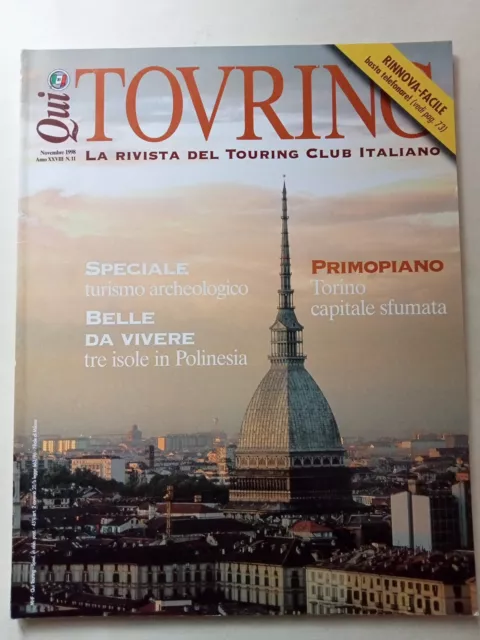 QUI TOURING n. 11 novembre 1998 - TORINO - POLINESIA FRANCESE - ALSAZIA -