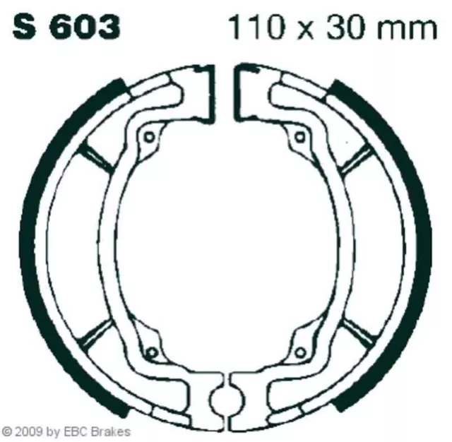 Premium Bremsbacken Maße: 110 x 30 Kawasaki AE50 AE80 Suzuki AP50 DRZ 110 GT 80