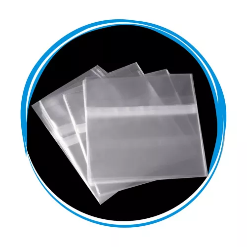 500 OPP sac enveloppant plastique refermable pour étui à bijoux CD standard 10,4 mm épluchage et sceau