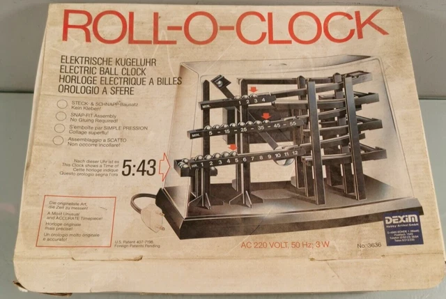 ROLL O LOCK Horloge a Poser Electrique a Billes Acier Pendule Moderne
