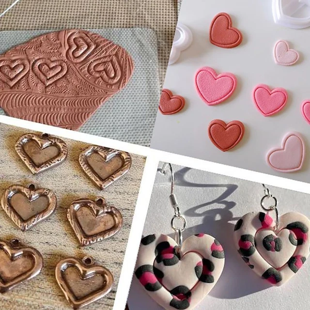 Corazón Donut Polímero Arcilla Cortador Polímero Arcilla Pendientes Cortadores de galletas Joyería Hágalo usted mismo