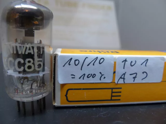 1x  ECC85 D-Getter Smooth Philips Miniwatt Heerlen NOS/NIB Tube tu1 code