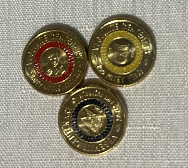 2023 $2 Two Dollar Vegemite Centenary Coin Set  - Yellow 🟡 Red 🔴 Black ⚫️ UNC