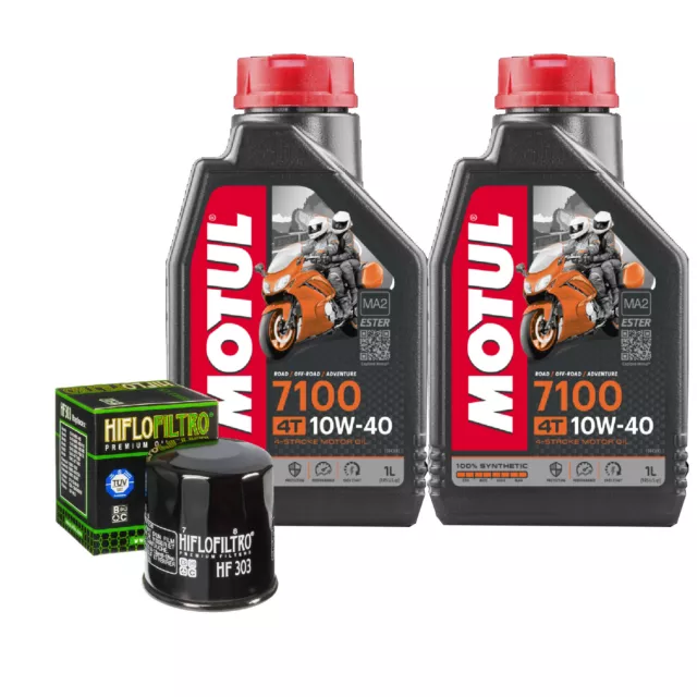 Kit Tagliando Olio Motul 7100 10W40 Per Kawasaki Z650 ER650 ABS 2017>2020