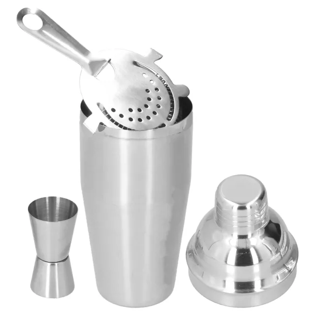 (Silver)Cocktail Set Fashionable 750ml Stainless Steel Barware Tool Kit With SN