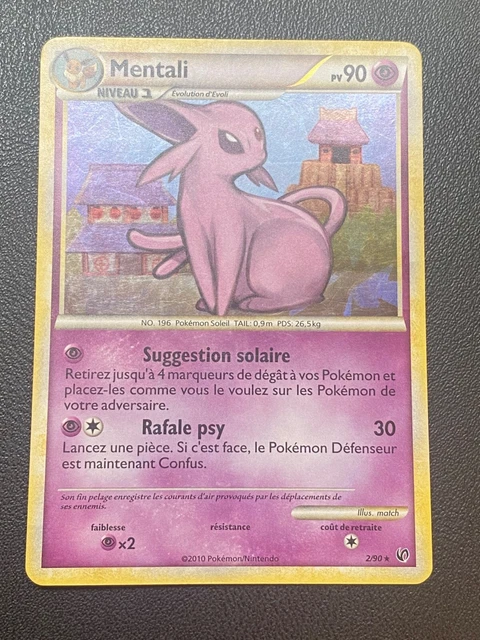 Carte Pokemon Fr Hs Indomptable - Mentali 2/90 Holo Mosaique - Tbe