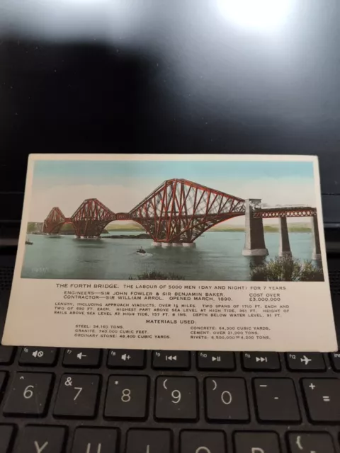 The Forth Bridge Labour Of 5000 Men Postcard