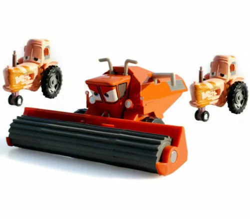 3pc Pixar Cars Frank The Combine Harvester Tractors Diecast Car Toy Figure Model