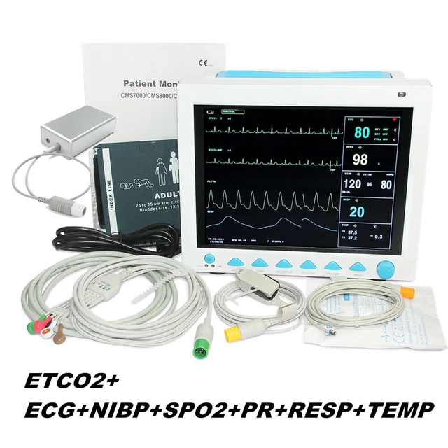 ICU VITAL SIGNS Monitor Paziente Multiparametro ETCO2 Capnografo CCU ...