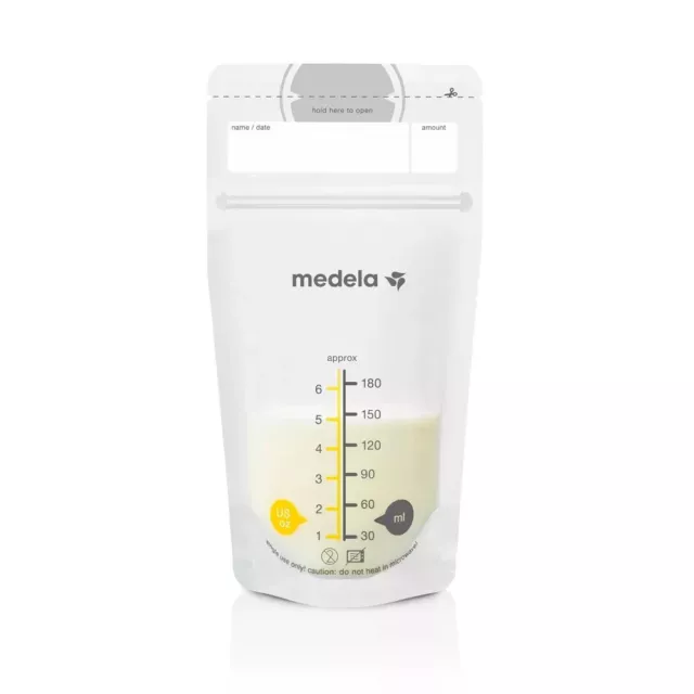 Medela Pump and Save Breast Milk Bags 50 Count ORIGINAL Baby Storage 6 oz 180 ml