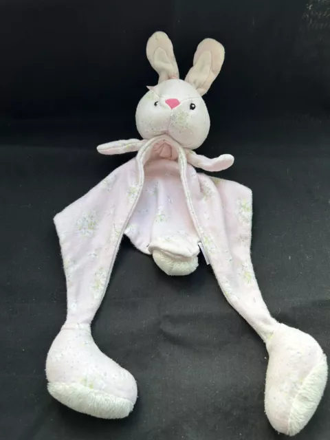 Mini Club Boots Pink Bunny Rabbit Floral Comforter Blankie Blanket Soft Toy