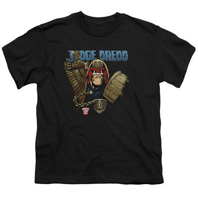 Judge Dredd Smile Scumbag Kids Youth T Shirt Licensed Comic Book IDW Tee Black