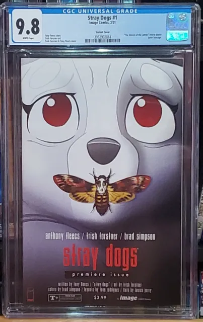 Stray Dogs 1 CGC 9.8 Variant Cover Image Comics 2/21 Silence Of The Lambs Homage