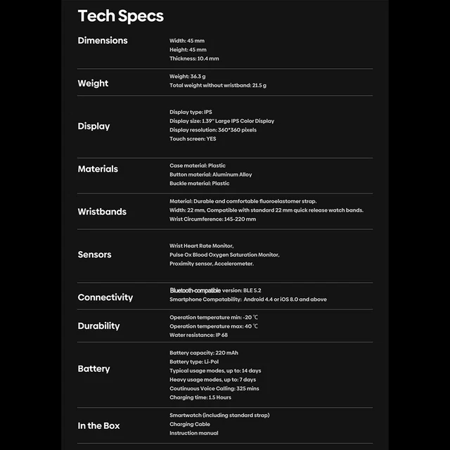 HEALTH MONITORING HEALTH Monitor HD Display Phone Call Smart