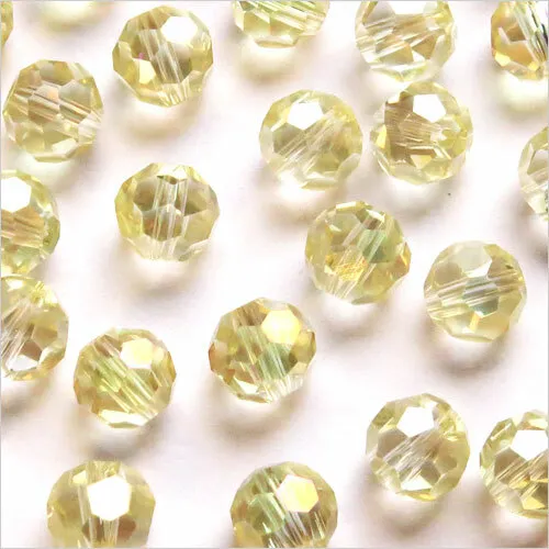 Lot de 20 Perles à FACETTES 8mm en Cristal Champagne
