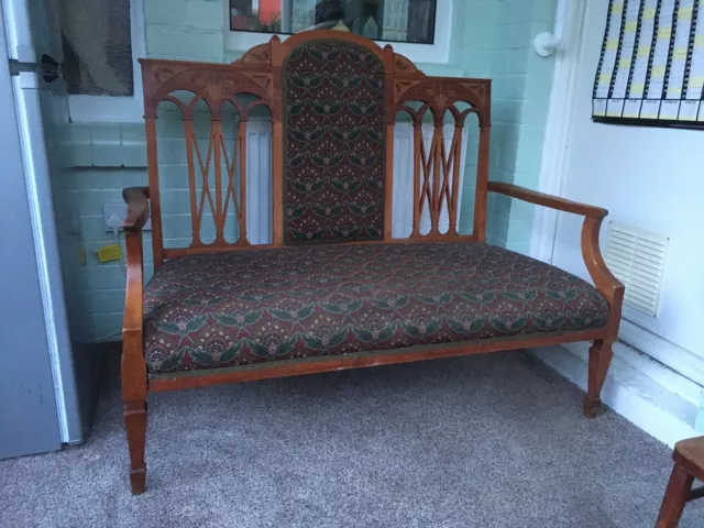 Antique Georgian Two Seater Settee Sofa Window Seat