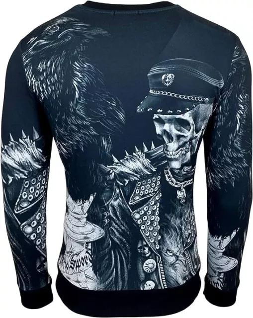 Subliminal Mode Homme Sweat Imprimé Strass - Style Élégant 2