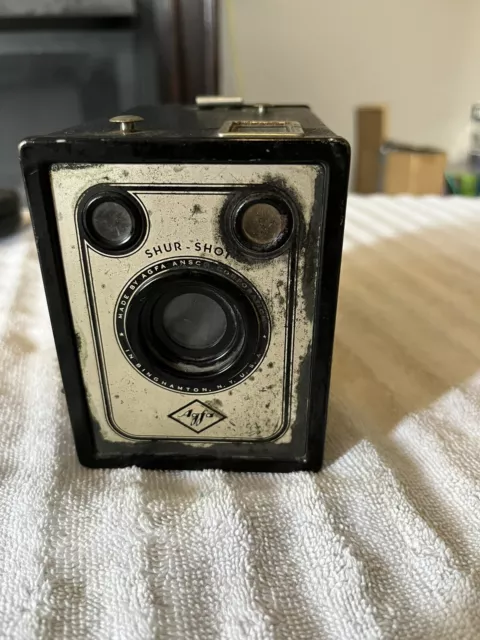 Agfa Ansco Shur-Shot Vintage Box Camera Made In Binghamton, NY, USA