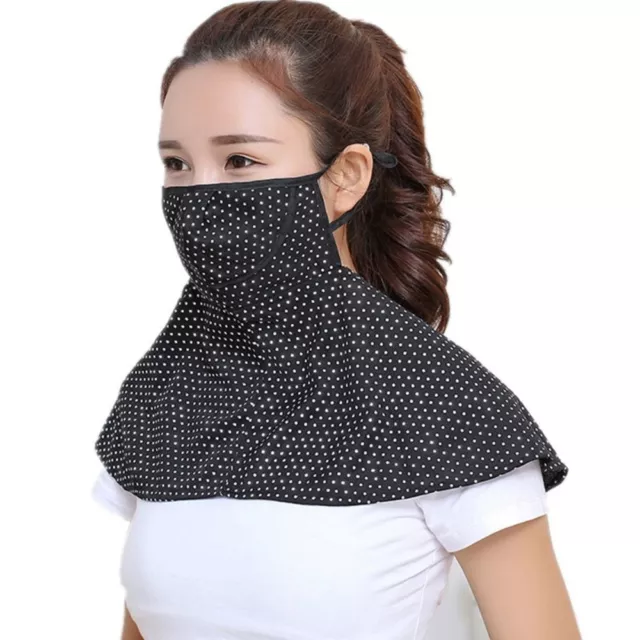 Flower Neckline Face Gini Mask Anti-UV Driving Face Shield Veil  Ladies/Girls