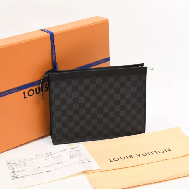 Louis Vuitton Damier Graphite Stripe Pochette Voyage MM Clutch