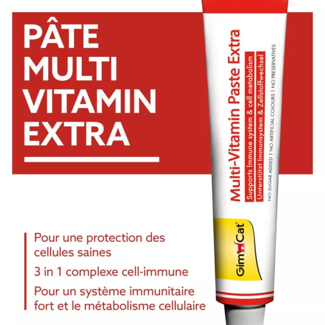 GimCat Pâte Multi-Vitamin Extra - Snack pour chats avec du bêta-glucane des o... 2