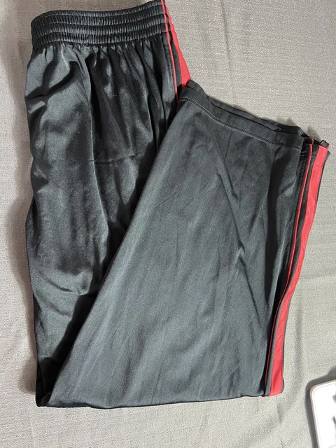 VTG Nike Track Pants XXL Joggers Zip Ankle  Red Logo