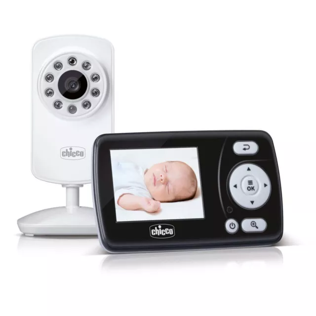 CHICCO Baby Monitor Video Smart Telecamera per Neonati Wireless Bianco e Nero