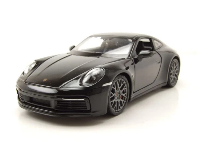 Porsche 911 (992) Carrera 4S 2019 schwarz Modellauto 1:24 Welly