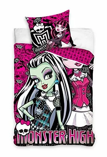 MONSTER HIGH - Kinder Bettwäsche-Set aus 100% Baumwolle - 140x200cm und 70x90cm