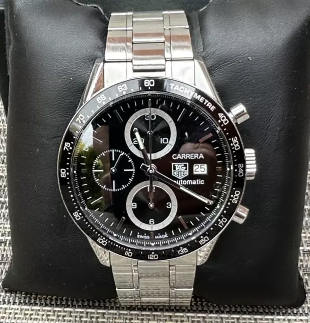 TAG Heuer Carrera CV2015 Chronograph Automatic Watch 41mm plus leather strap