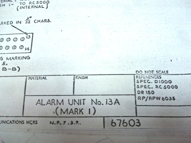 GPO STROWGER DIAGRAM Alarm Unit 13A 67603 £4.91 - PicClick UK