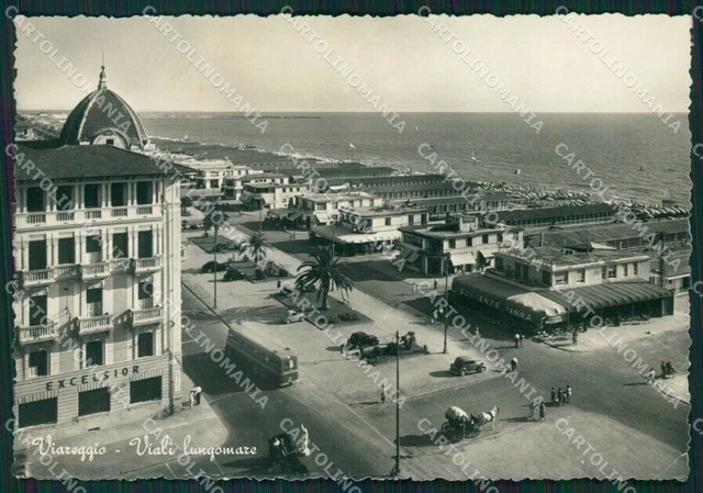 Lucca Viareggio Auto Corriera Foto FG cartolina KV7967