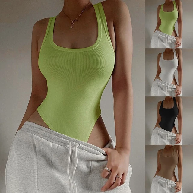 Alto Qualità Donna Body Estate Morbido Solido Colore Traspirante Casual