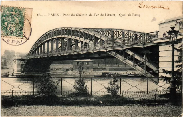 CPA PARIS 16e-Pont du Chemin de Fer de l'Ouest-Quai de Passy (325268)