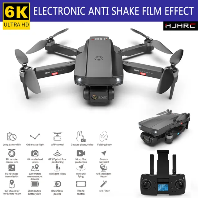 6K ESC Dual Camera Drone GPS Brushless Motor 5G HD Image Folding Quadcopter Set