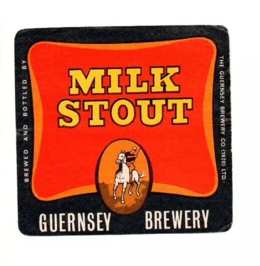 Guernsey - Vintage Beer Label - Guernsey Brewery - Milk Stout