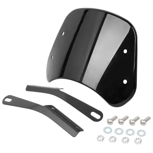 Universal Headlight Windshield Windscreen Black For 6.5"-9.45" Round Headlight