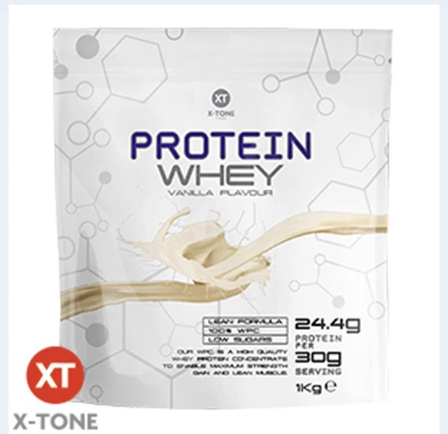 XTONE WHEY PROTEIN Powder Vanilla (1kg) . Protein Powder Before And