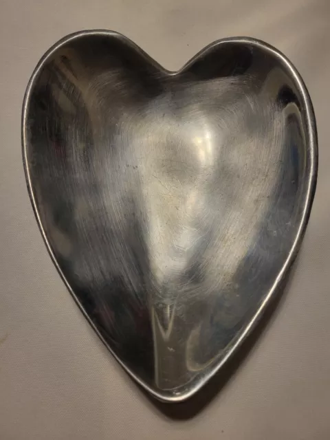 Vintage Metal Hearth Shape Bowl Made In Mexico