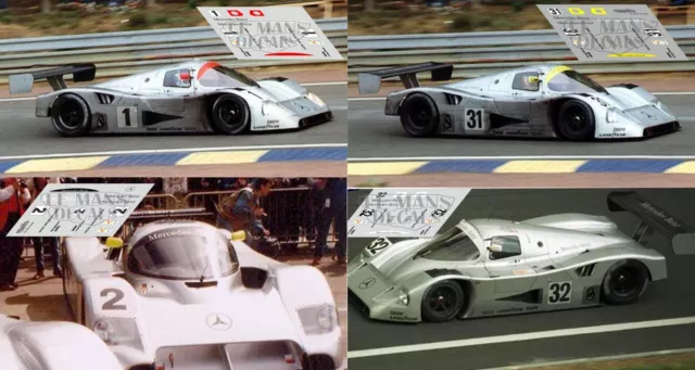 Decals Mercedes Sauber C11 Le Mans 1991 1:32 1:43 1:24 1:18 calcas Schumacher