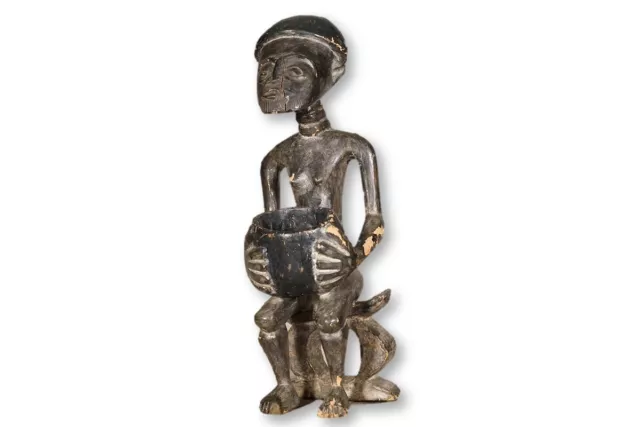 Asante Style Seated Figure 23" - Ghana - African Art
