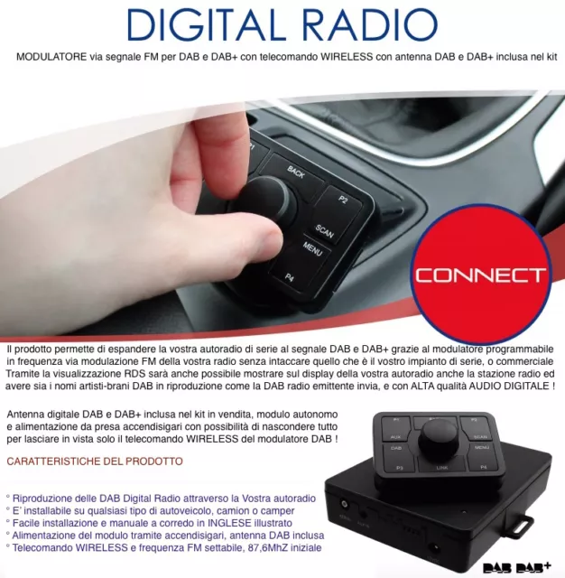 Interface DAB+ Digital Radio RDS Modulator Fm Vauxhall Astra H J Meriva Mokka