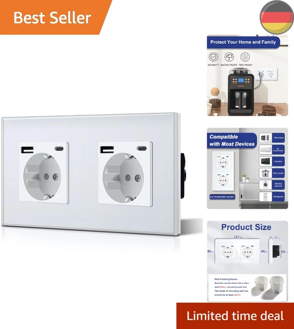 BSEED LIFE Schuko Steckdose - Wasserdicht Mit Abdeckung