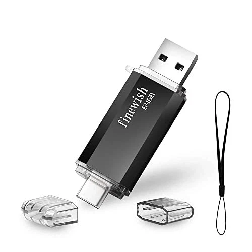 CLé USB 64 Go 2 en 1 Type C Pen Drive 64 GB Portable Clef USB 64go USB C 2.0 ...