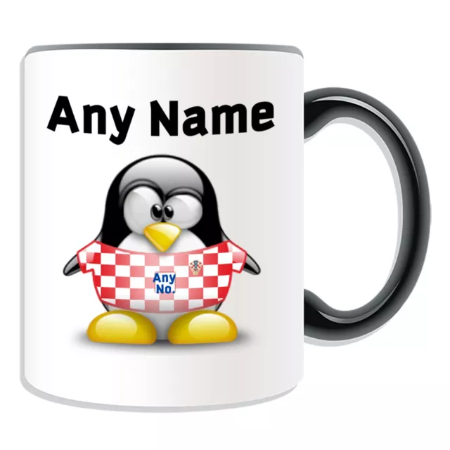 Personalised Gift Croatia National Mug Money Box Cup Penguin Football FC Team