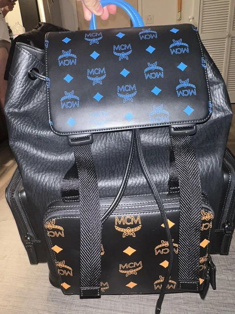 MCM Color Splash Backpack Blue and Orange