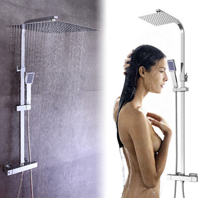 Lujo 38°C termostato grifo de ducha juego de ducha ducha de lluvia sistema de ducha cabezal ducha