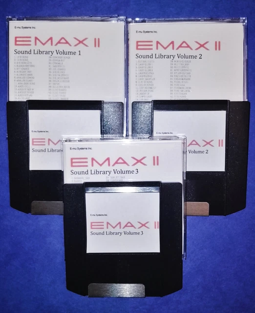 Emu Emax Library x 3 Zip Disks for Emax II