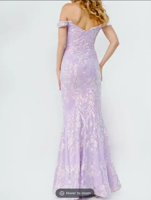 Jovani JVN04515 Lilac Dress Size 12 NWT 2